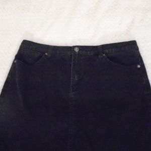 Gloria Vanderbilt Black Amanda Jean Skirt Sz 12